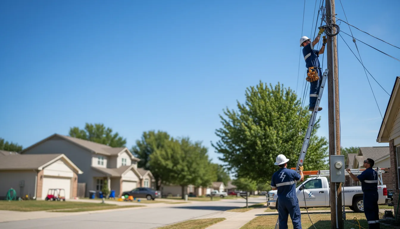 Residential electrician providing installation services in Roby, MO